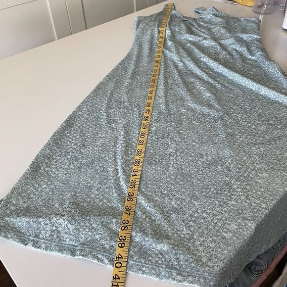 Prana Womens Skypath Dress Blue Green L Padded Open Back Active Outdoor Travel - Picture 9 of 10